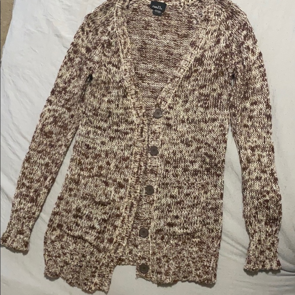 Brown Button up Cardigan